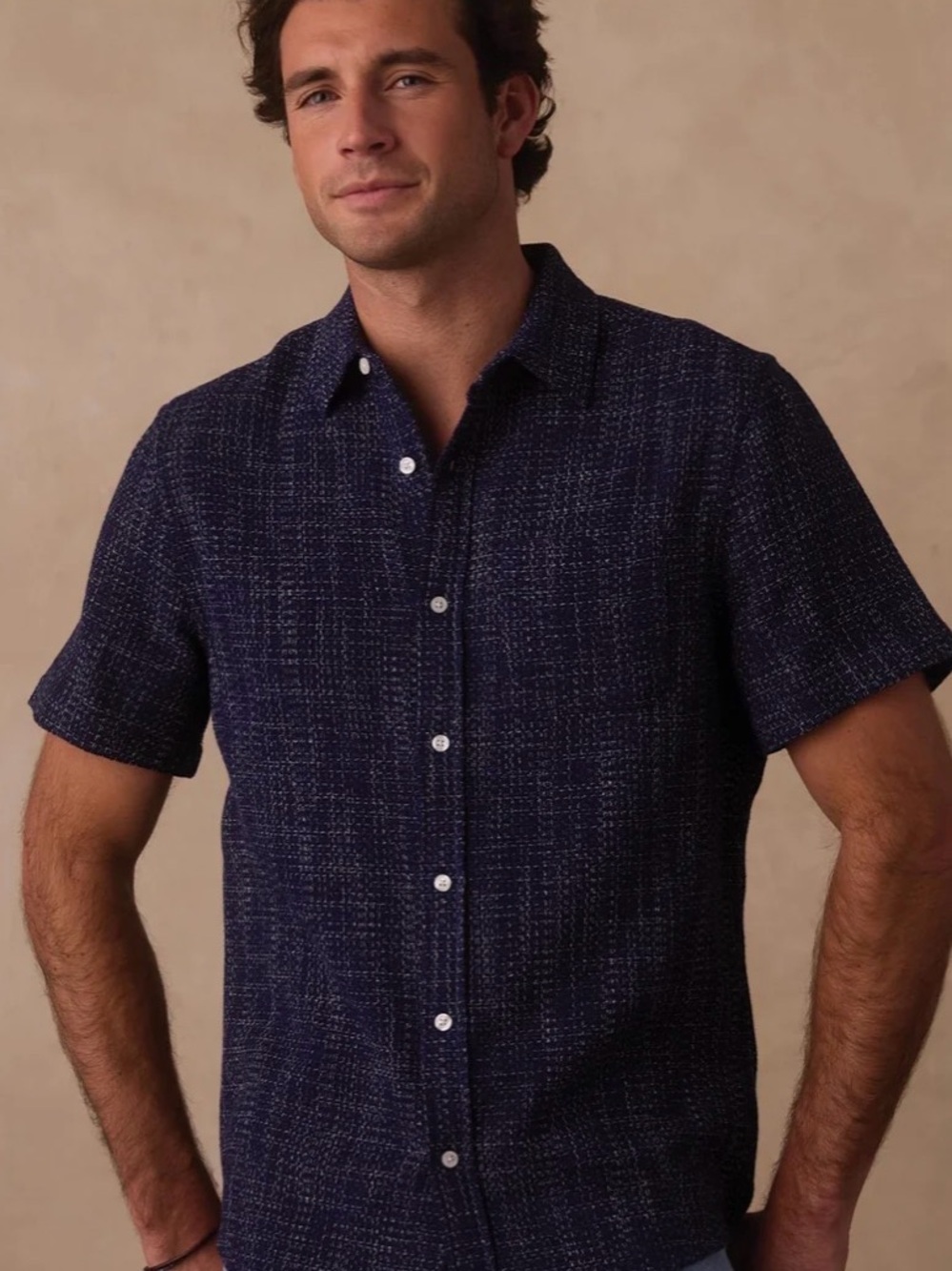 Men's Normal Brand Freshwater Button-Up Shirt in color Ocean size Medium NWT